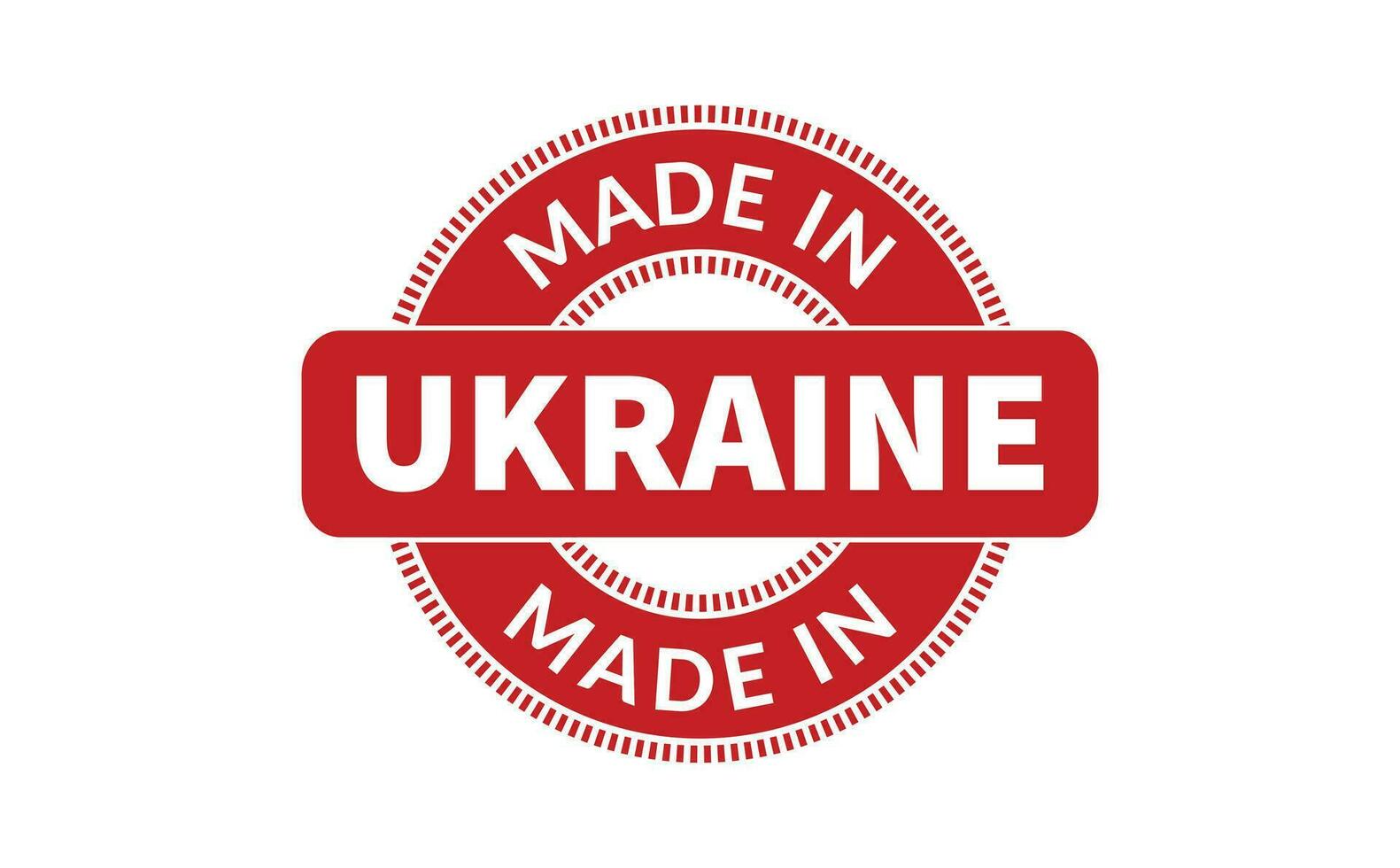 gemacht im Ukraine Gummi Briefmarke vektor