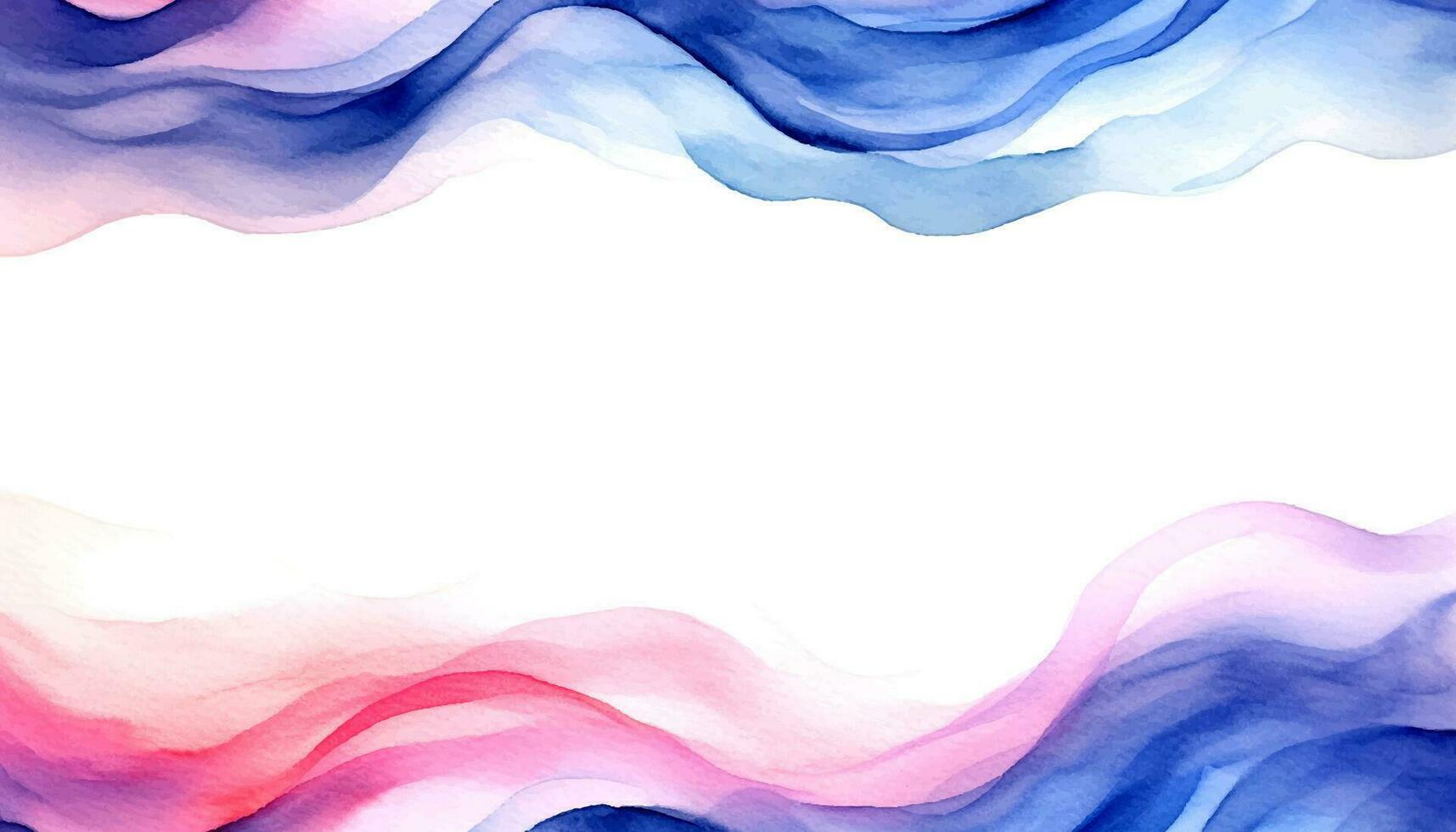 abstrakt Welle Hintergrund. Vektor Illustration. können Sein benutzt zum Werbung, Präsentation. Aquarell Hintergrund. Blau, Marine, Indigo und Rosa, Rose, erröten farbig Wellen.