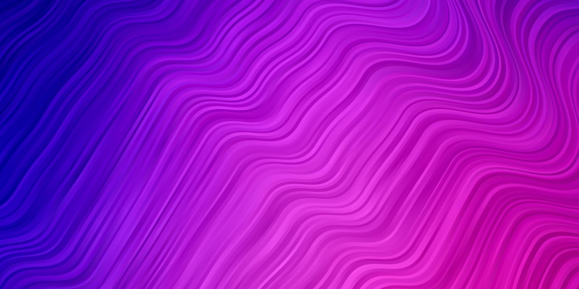 hellvioletter rosa Vektorhintergrund mit farbiger Linienillustration im kreisförmigen Stil mit Linienmuster für Geschäftsbroschüren vektor