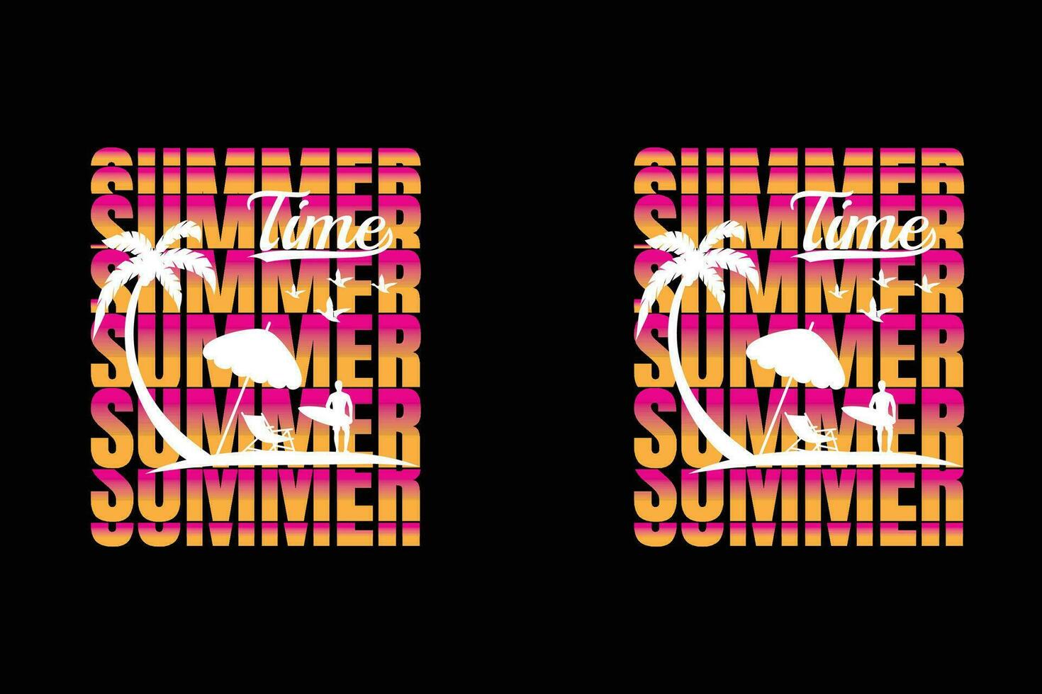 Sommer-T-Shirt-Design vektor