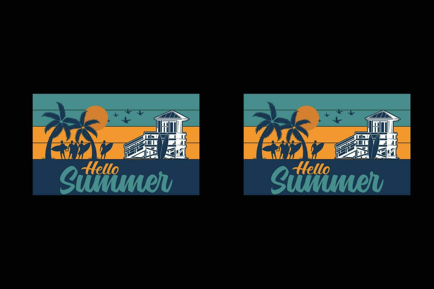 Sommer-T-Shirt-Design vektor