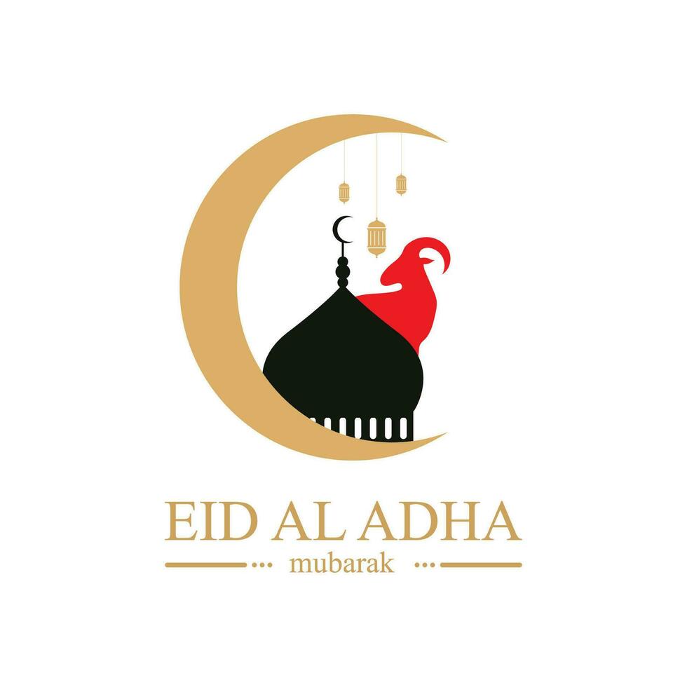 illustration vektor grafisk av eid al Adha logotyp design