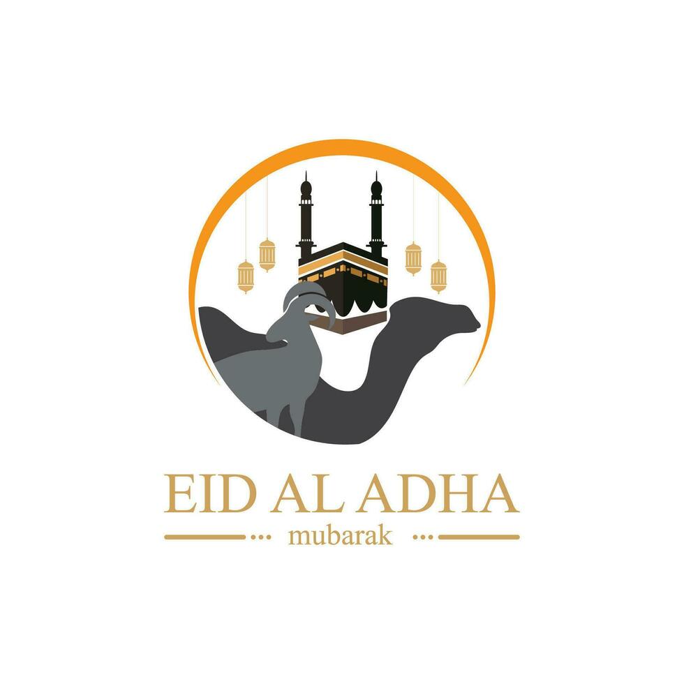 illustration vektor grafisk av eid al Adha logotyp design