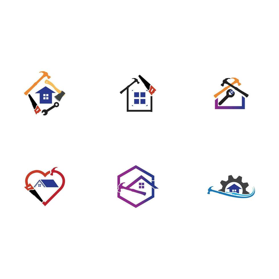 Haus Reparatur Logo Bilder Illustration Design vektor