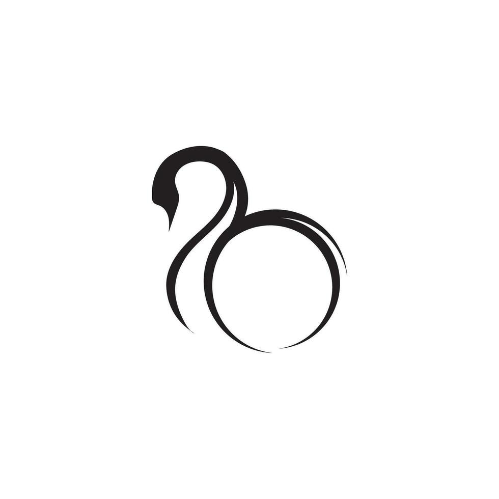 Schwan Logo und Symbol Bilder Illustration Design vektor
