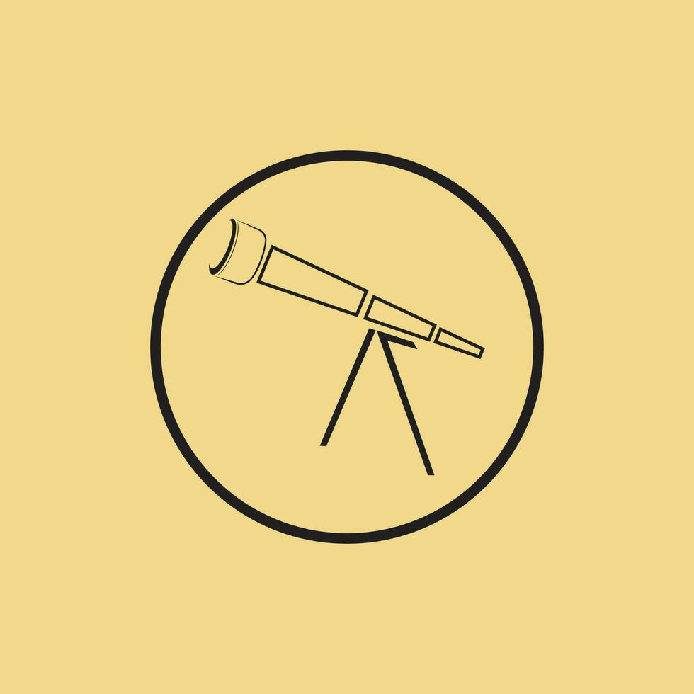 teleskop logotyp och symbol vektor