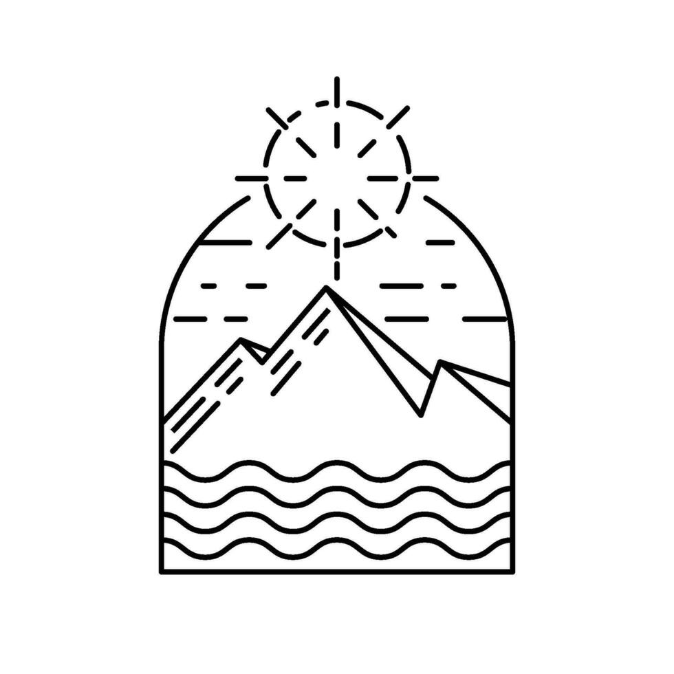 Berg Japan Vektor Symbol Design Illustration Vorlage