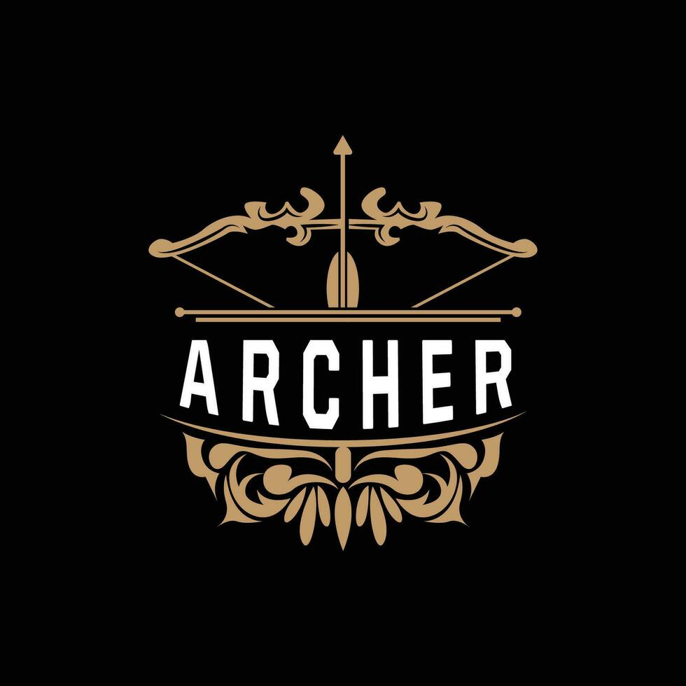 archer logotyp, bågskytte pil vektor, elegant enkel minimalistisk design, ikon symbol illustration mall vektor