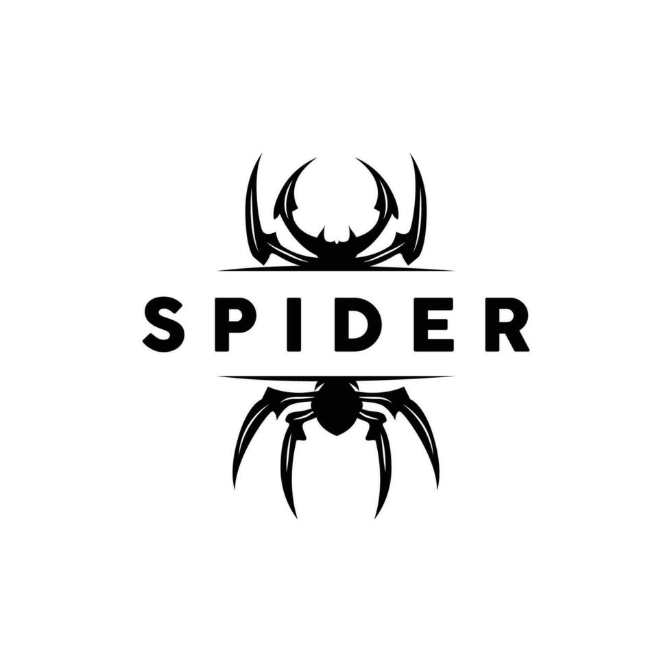 Spinne Logo, Insekt Tier Vektor, Prämie Jahrgang Design, Symbol Vorlage Symbol vektor