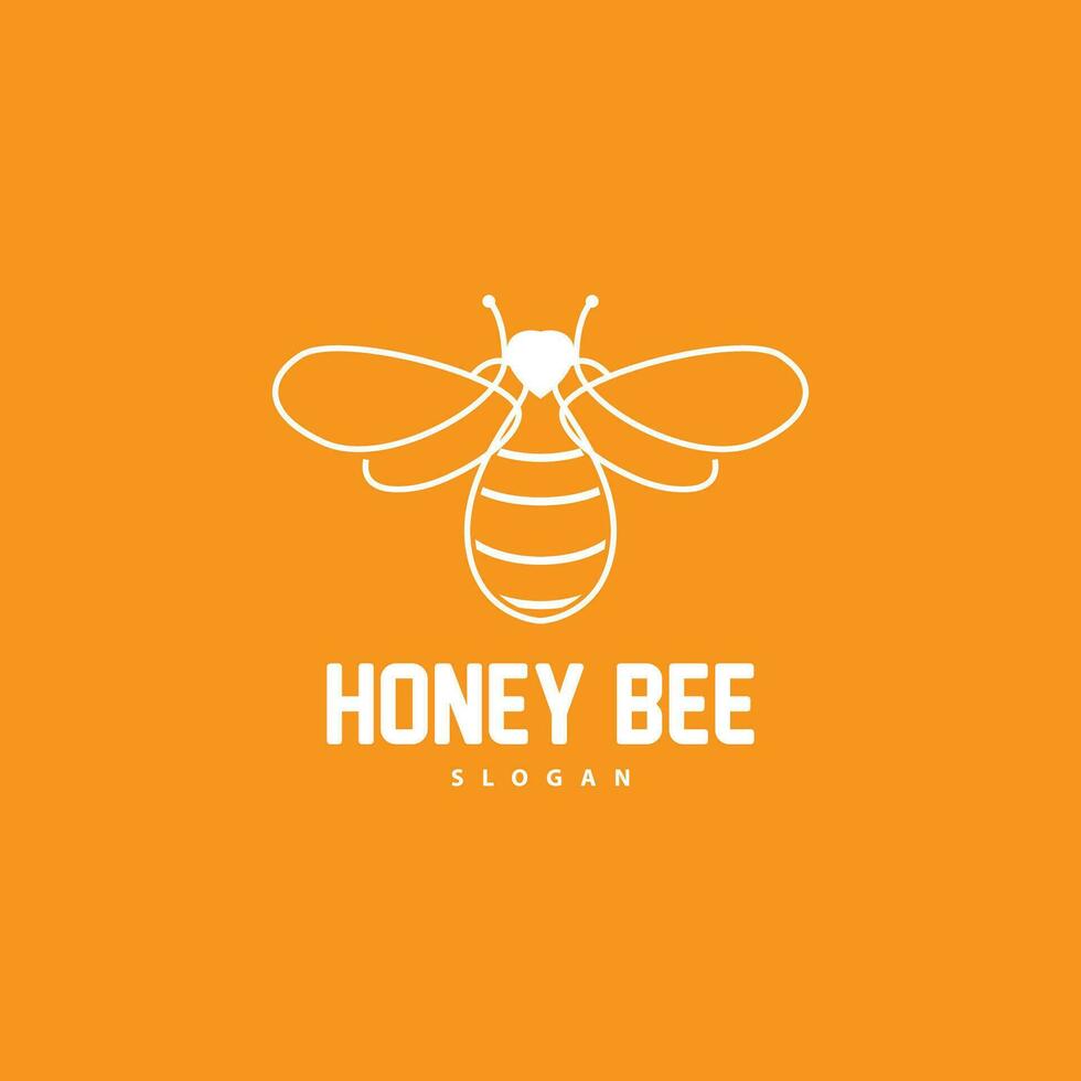 honung logotyp, honung bi djur- vektor, boskap design enkel minimalistisk ikon symbol illustration vektor
