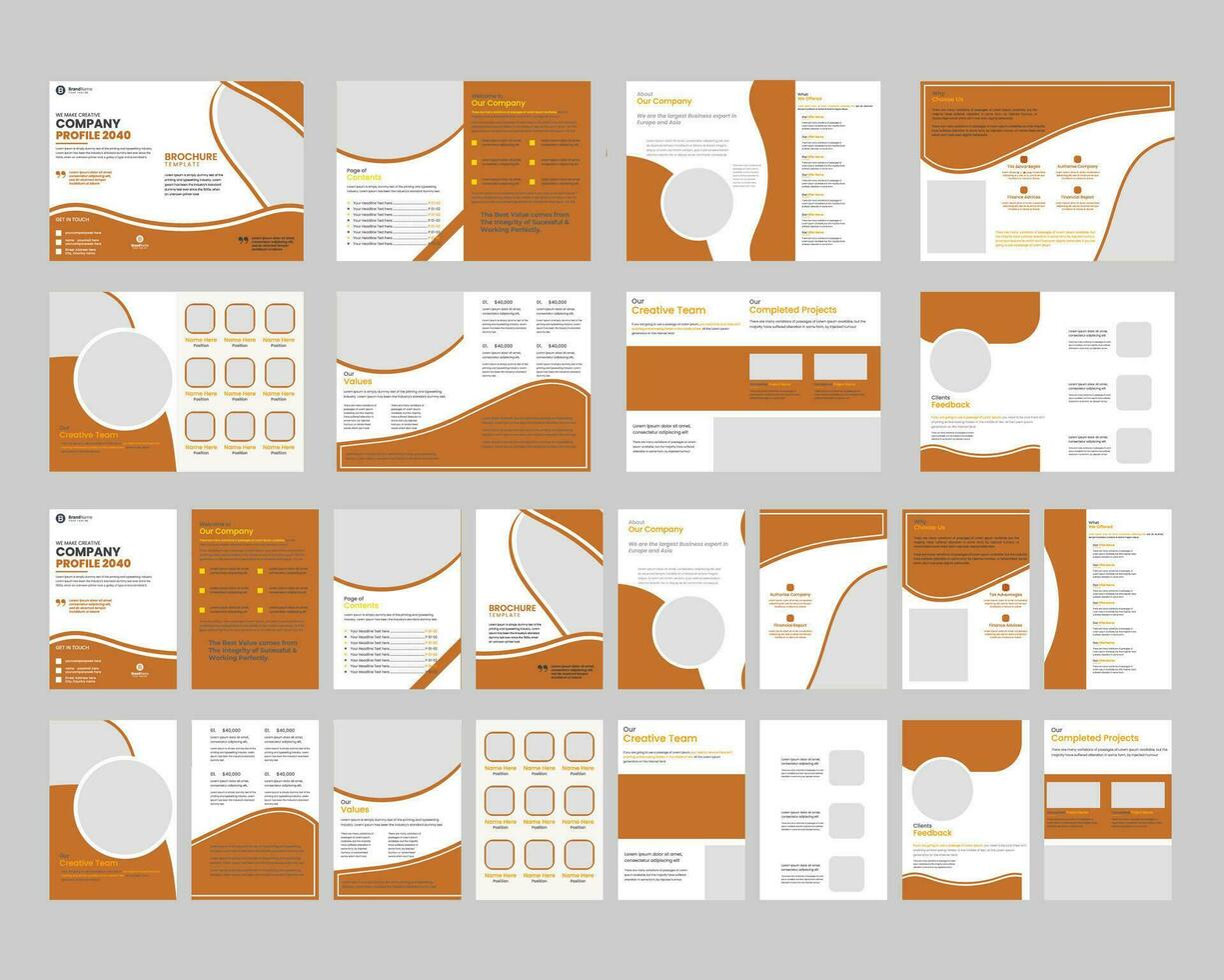 Unternehmen Profil Satz, Abdeckung, Vorlage Layout Design mit Startseite Seite zum Unternehmen Profil ,jährlich Bericht , Broschüren, Flyer Satz, Präsentationen, Flugblatt, Zeitschrift, Buch, a4 vektor