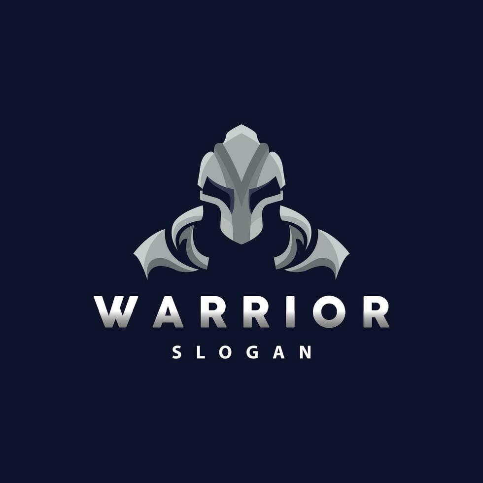 spartansk logotyp, vektor silhuett krigare riddare soldat grekisk, enkel minimalistisk elegant produkt varumärke design