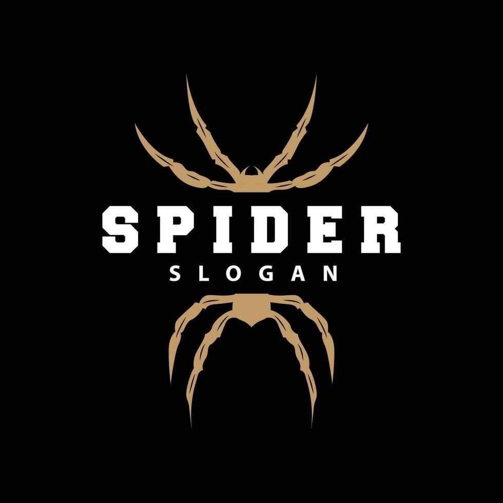 Spindel logotyp, insekt djur- vektor, premie årgång design, ikon mall symbol vektor