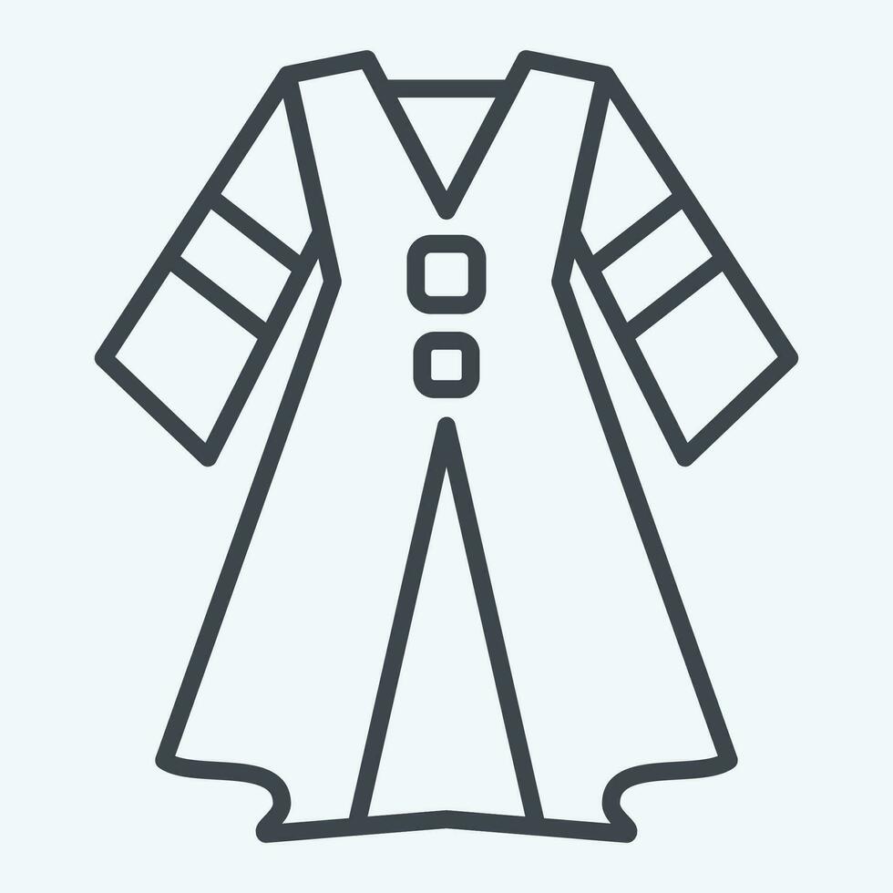 Symbol Kleid. verbunden zu keltisch Symbol. Linie Stil. einfach Design editierbar. einfach Illustration vektor