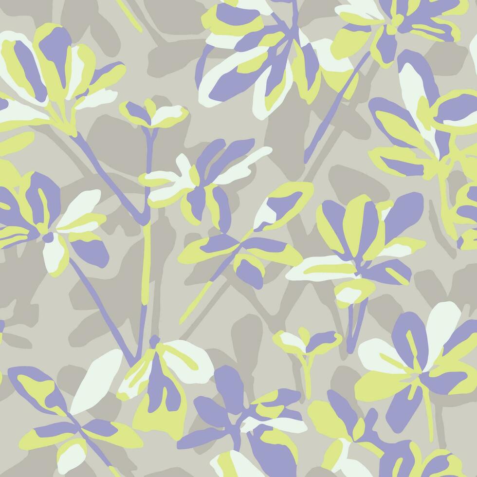 blomma botanisk illustration sömlös upprepa mönster mode och tyg yta digital design vektor