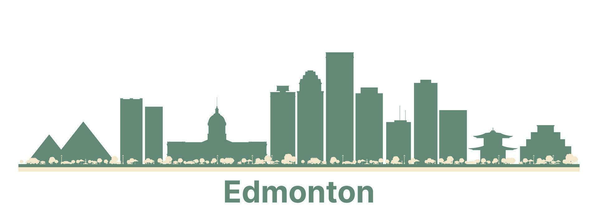 abstrakt edmonton Kanada Stadt Horizont mit Farbe Gebäude. vektor