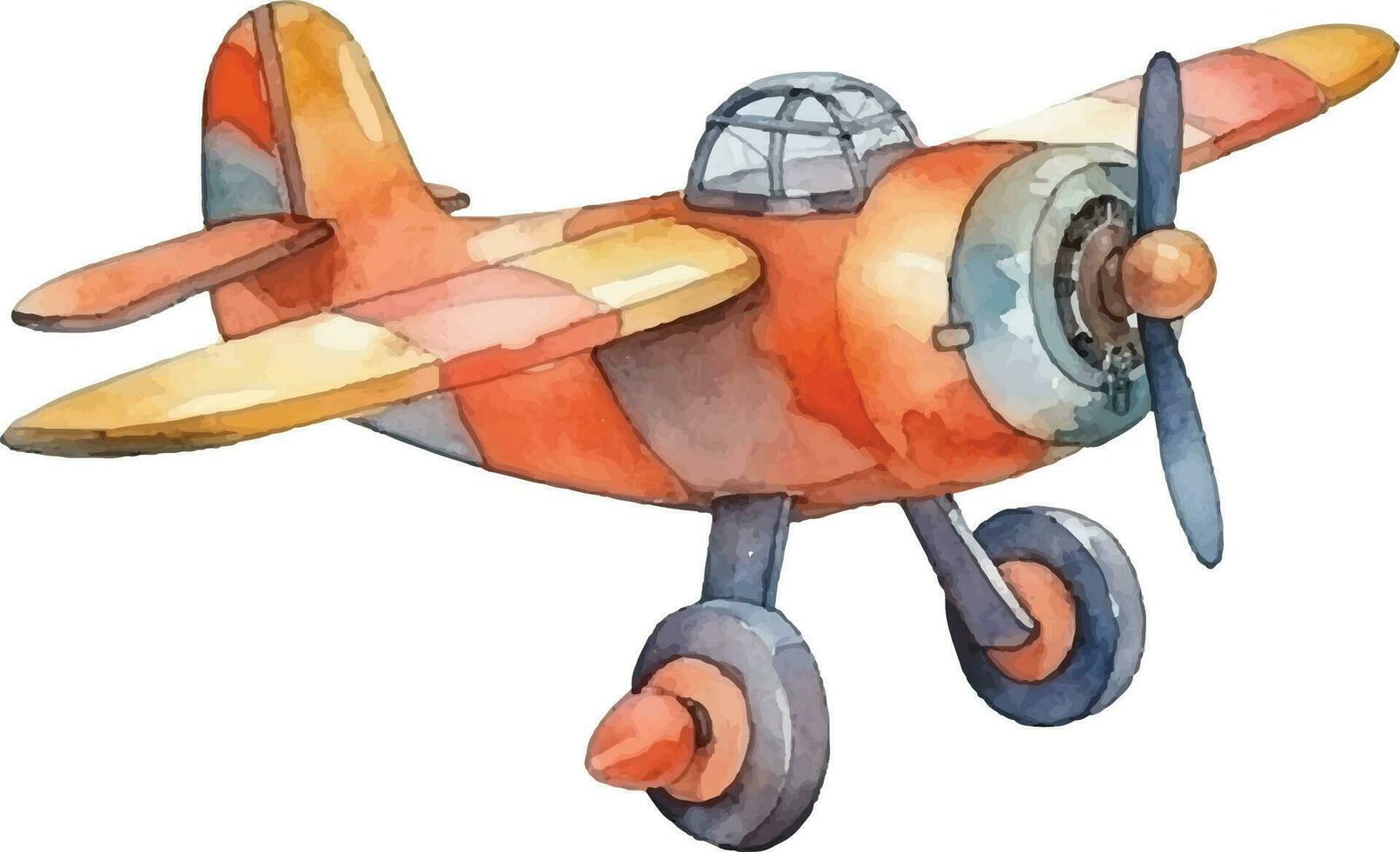 Flugzeug Aquarell Illustration vektor