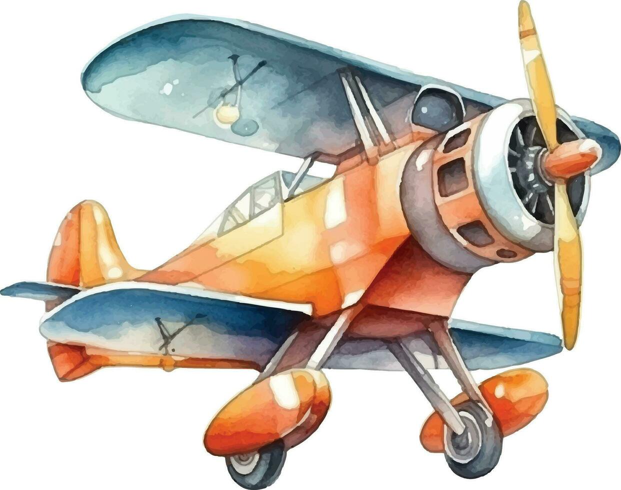 Flugzeug Aquarell Illustration vektor