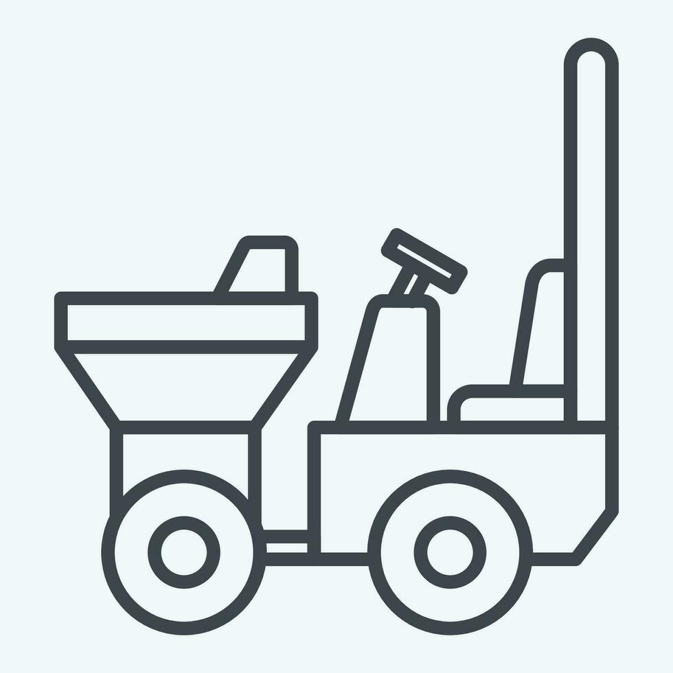 ikon dumper. relaterad till konstruktion fordon symbol. linje stil. enkel design redigerbar. enkel illustration vektor