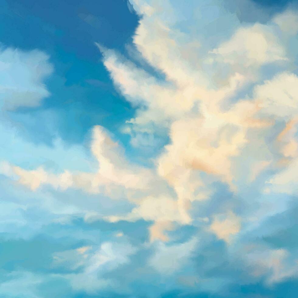 abstrakt Hintergrund mit ein Hand gemalt Wolken Design vektor