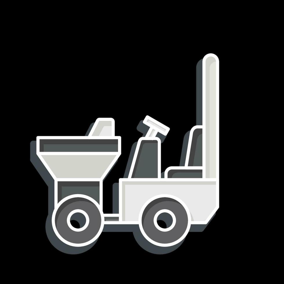 ikon dumper. relaterad till konstruktion fordon symbol. glansig stil. enkel design redigerbar. enkel illustration vektor