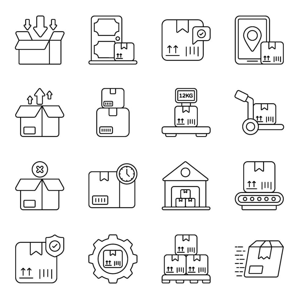 Pack von logistisch linear Symbole vektor