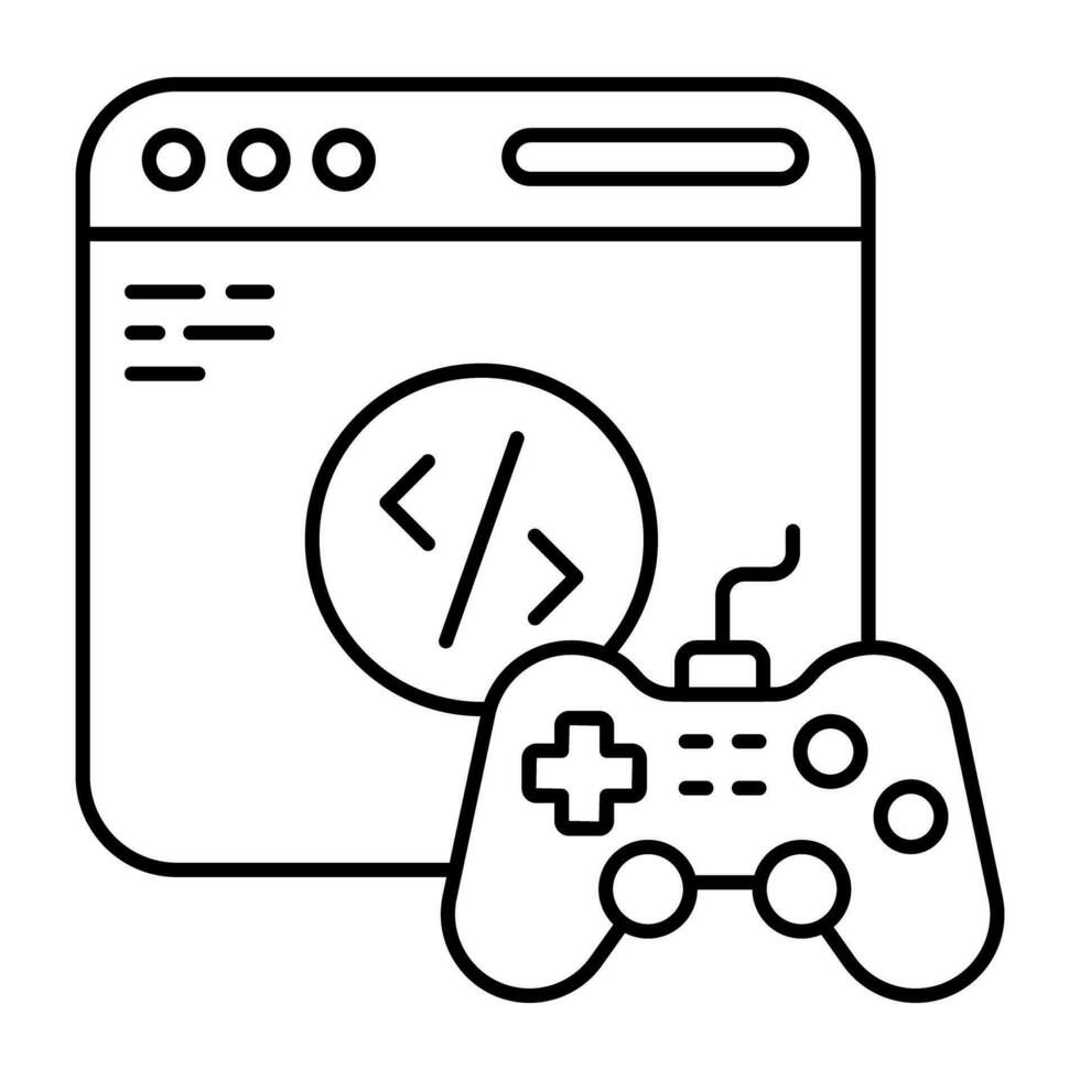 spel utveckling ikon, redigerbar vektor