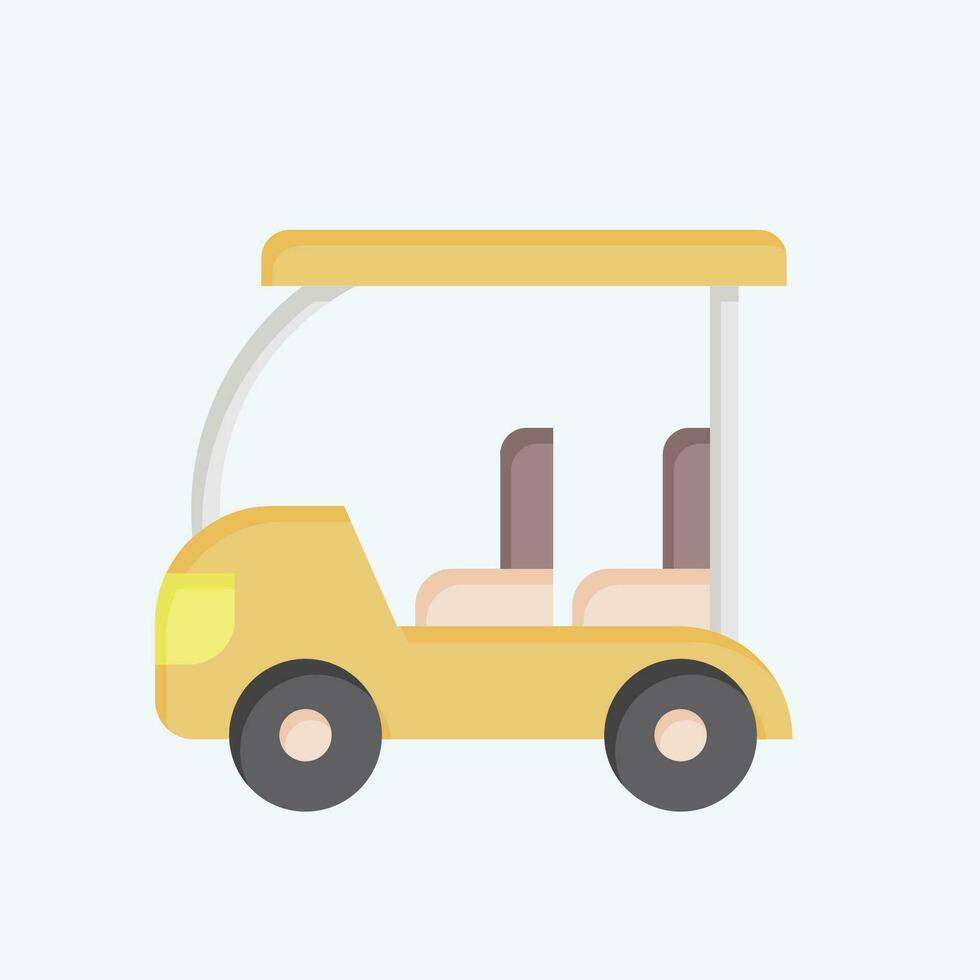 ikon golf vagn. relaterad till golf symbol. platt stil. enkel design redigerbar. enkel illustration vektor