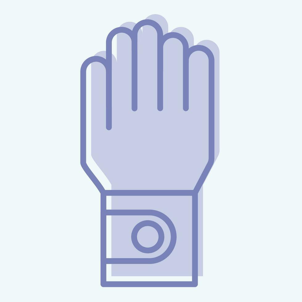 Symbol Handschuhe. verbunden zu Golf Symbol. zwei Ton Stil. einfach Design editierbar. einfach Illustration vektor