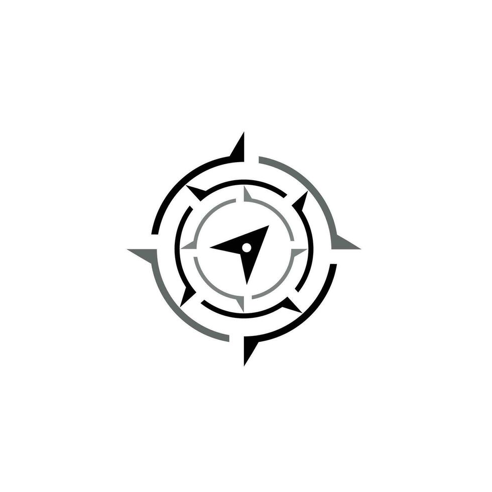Kompass Pfeil Marken modern Vektor Logo Design Symbol