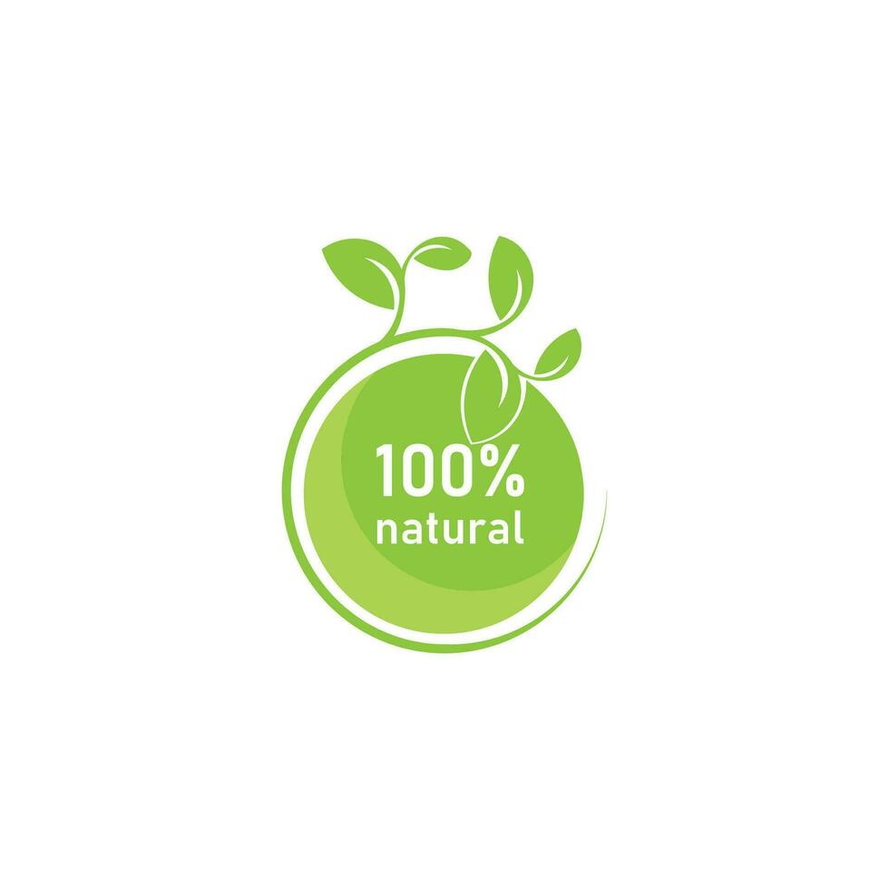 Natur natürlich Logo Grün Öl Blatt Produkt Etikette bio Öko vektor