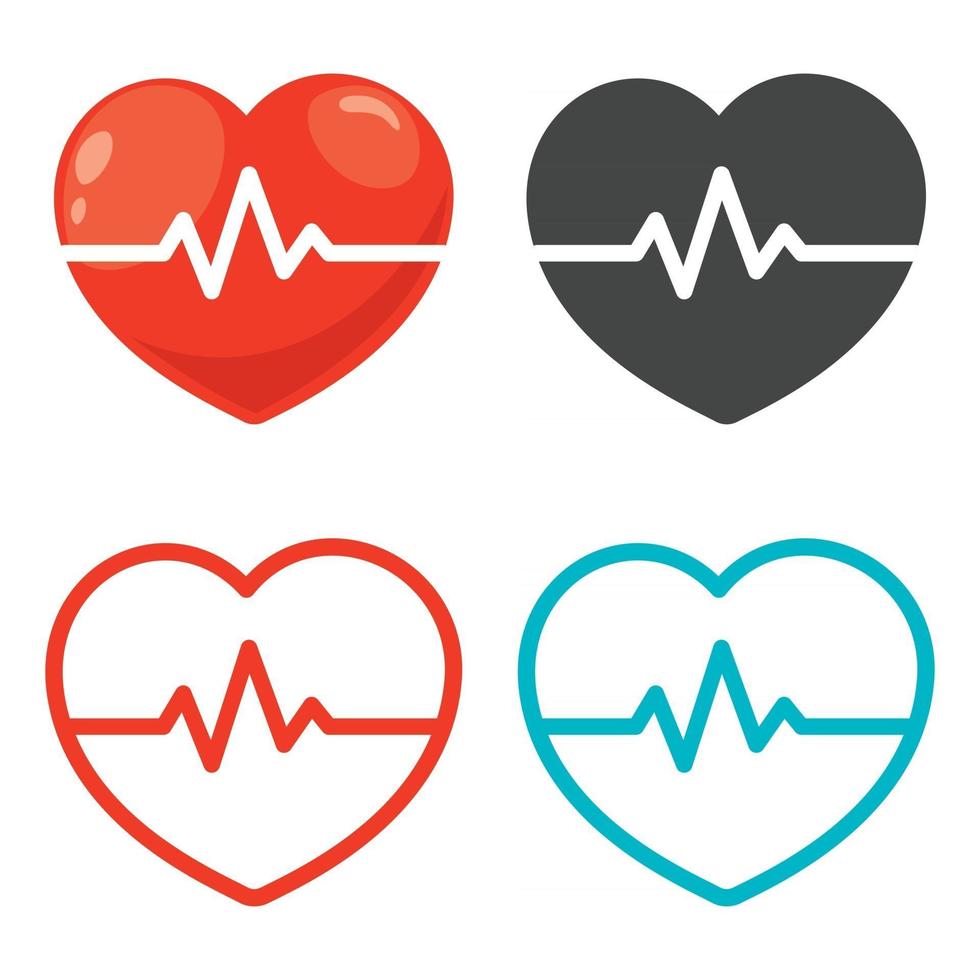 hälsovård konceptdesign med hjärta vektor