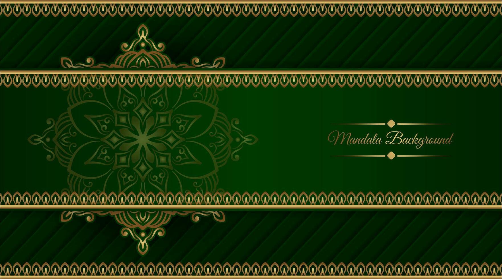 Grün Hintergrund mit Mandala Ornament vektor
