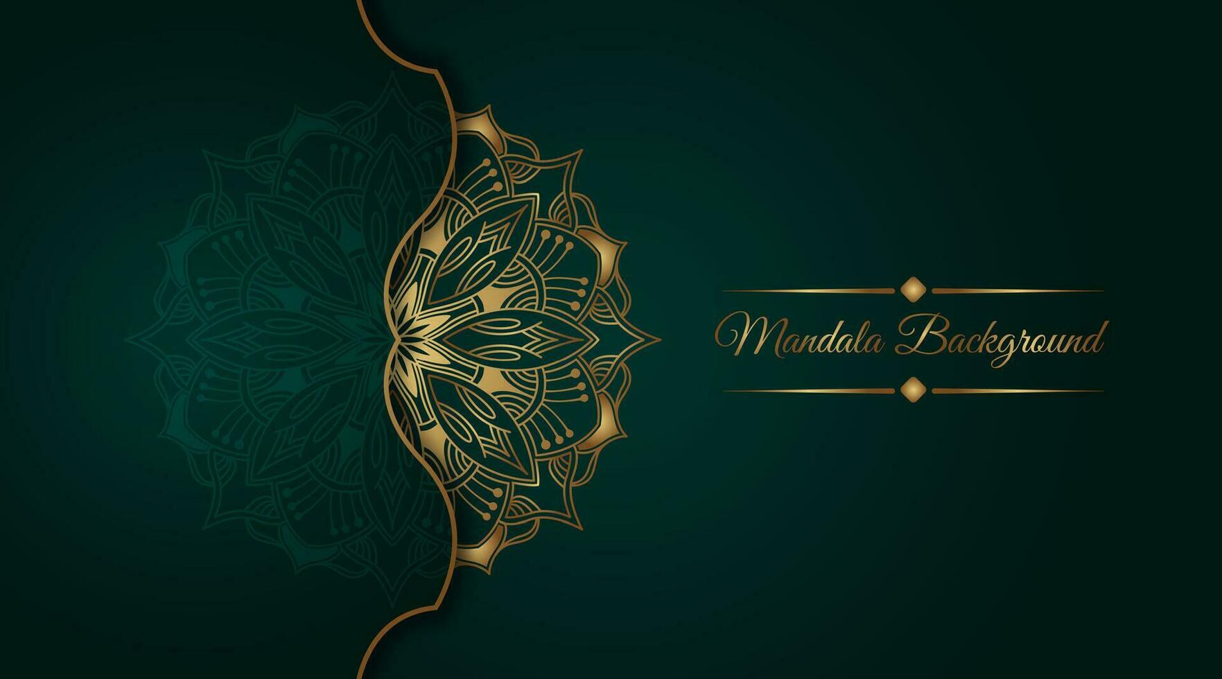 Luxus Hintergrund, mit golden Mandala Ornament vektor