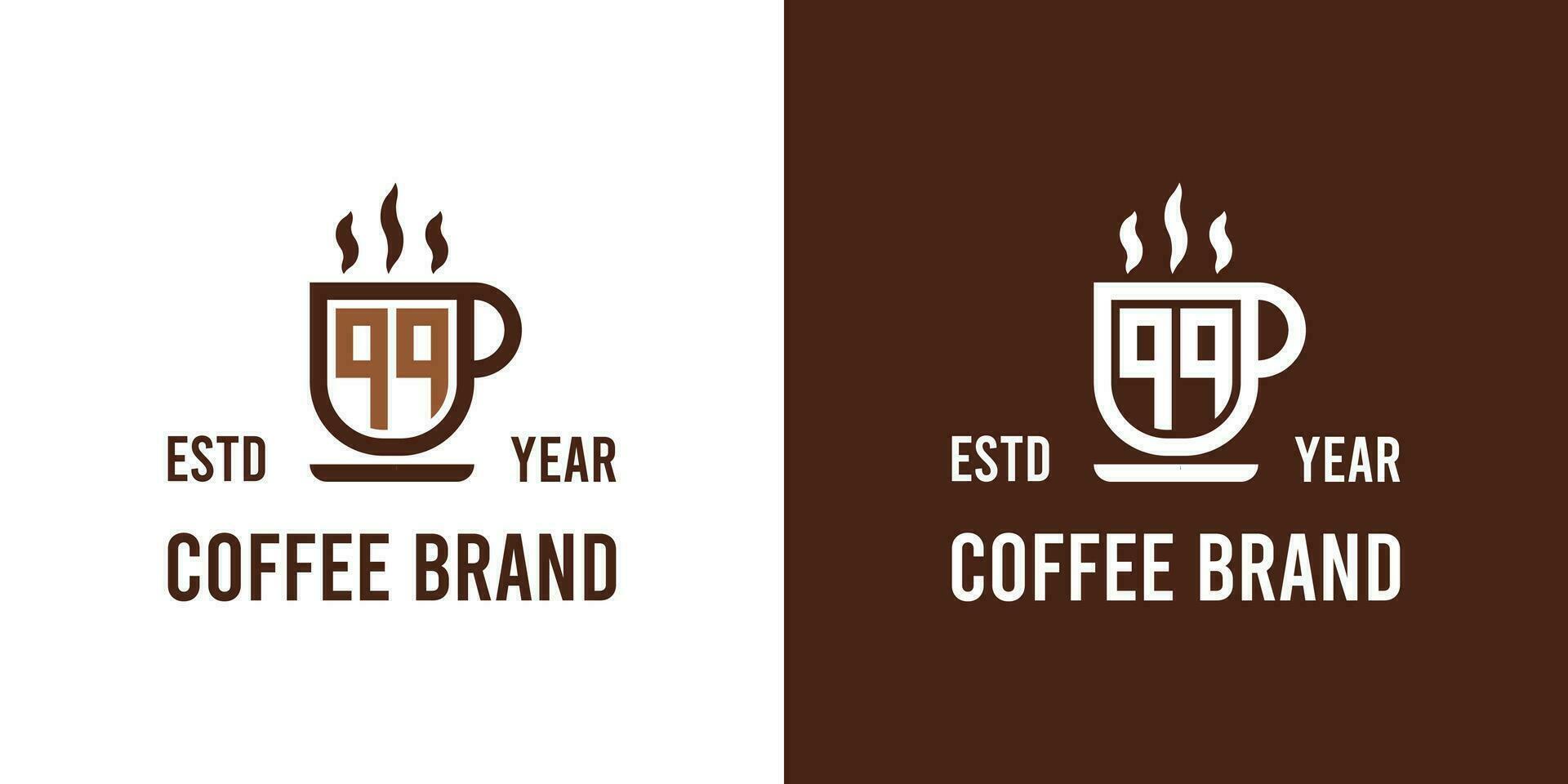 brev qq kaffe logotyp, lämplig för några företag relaterad till kaffe, te, eller Övrig med qq initialer. vektor