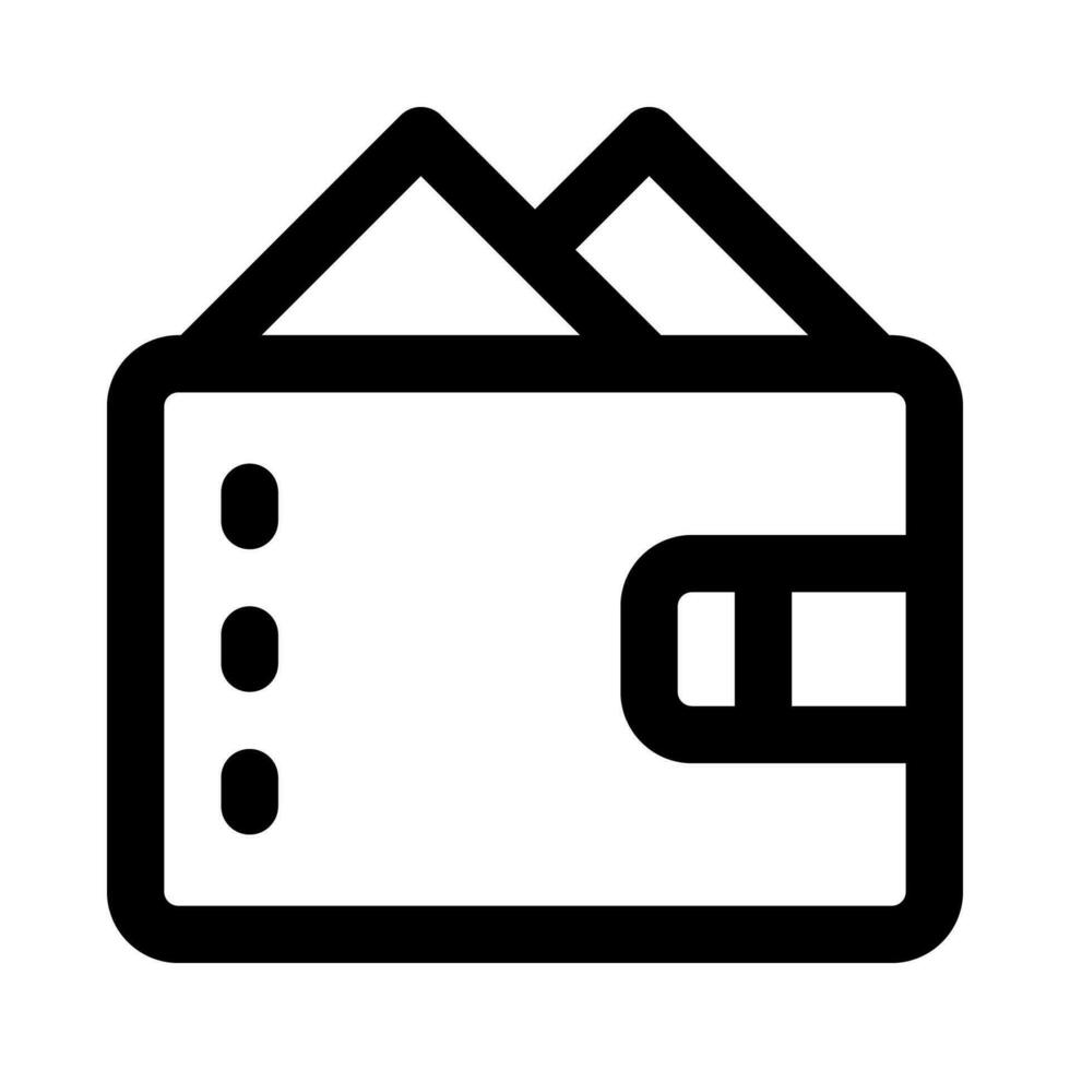 Wallet-Symbol für Ihre Website, Ihr Handy, Ihre Präsentation und Ihr Logo-Design. vektor