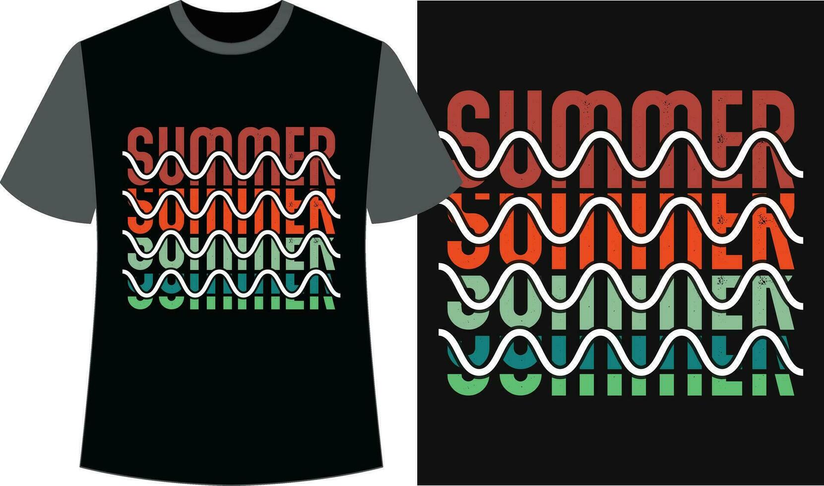 sommar stil fängslande t-shirt mönster. sommar vektor grafik