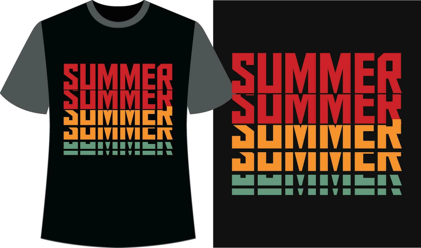 Sommer- Stil fesselnd T-Shirt Entwürfe. Sommer- Vektor Grafik