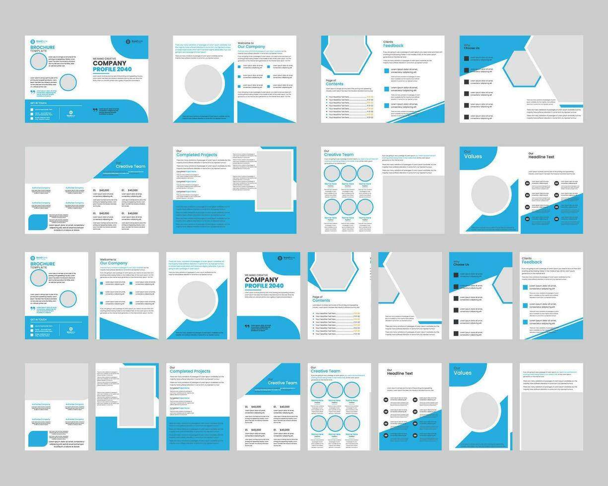 Flyer Satz, Unternehmen Profil, Buchseite, Buch, Zeitschrift, Geschäft Präsentation Vorlage Design, Broschüre, Abdeckung, Seite Layout Design, jährlich, Bericht, Buch, Präsentation vektor