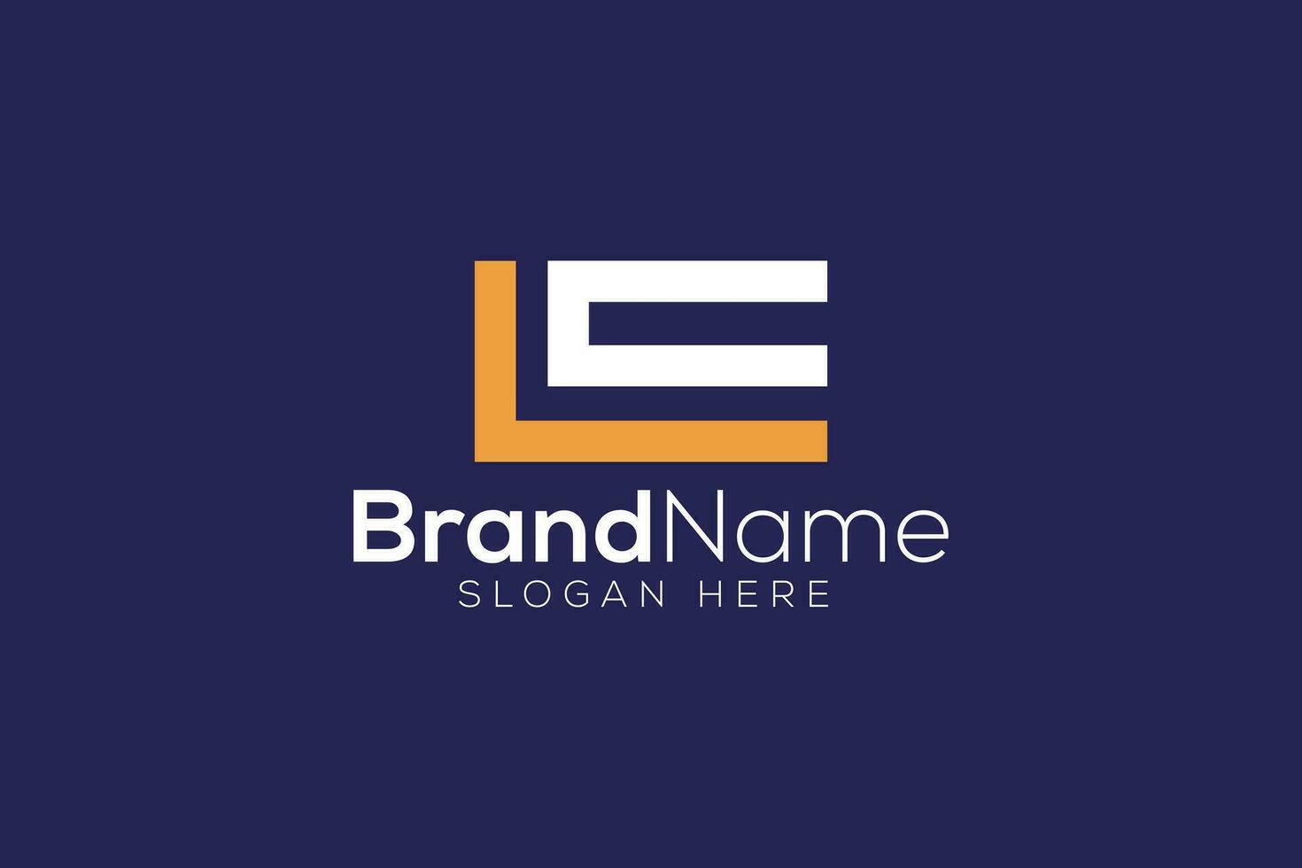 Brief l e Logo Design Vektor Vorlage