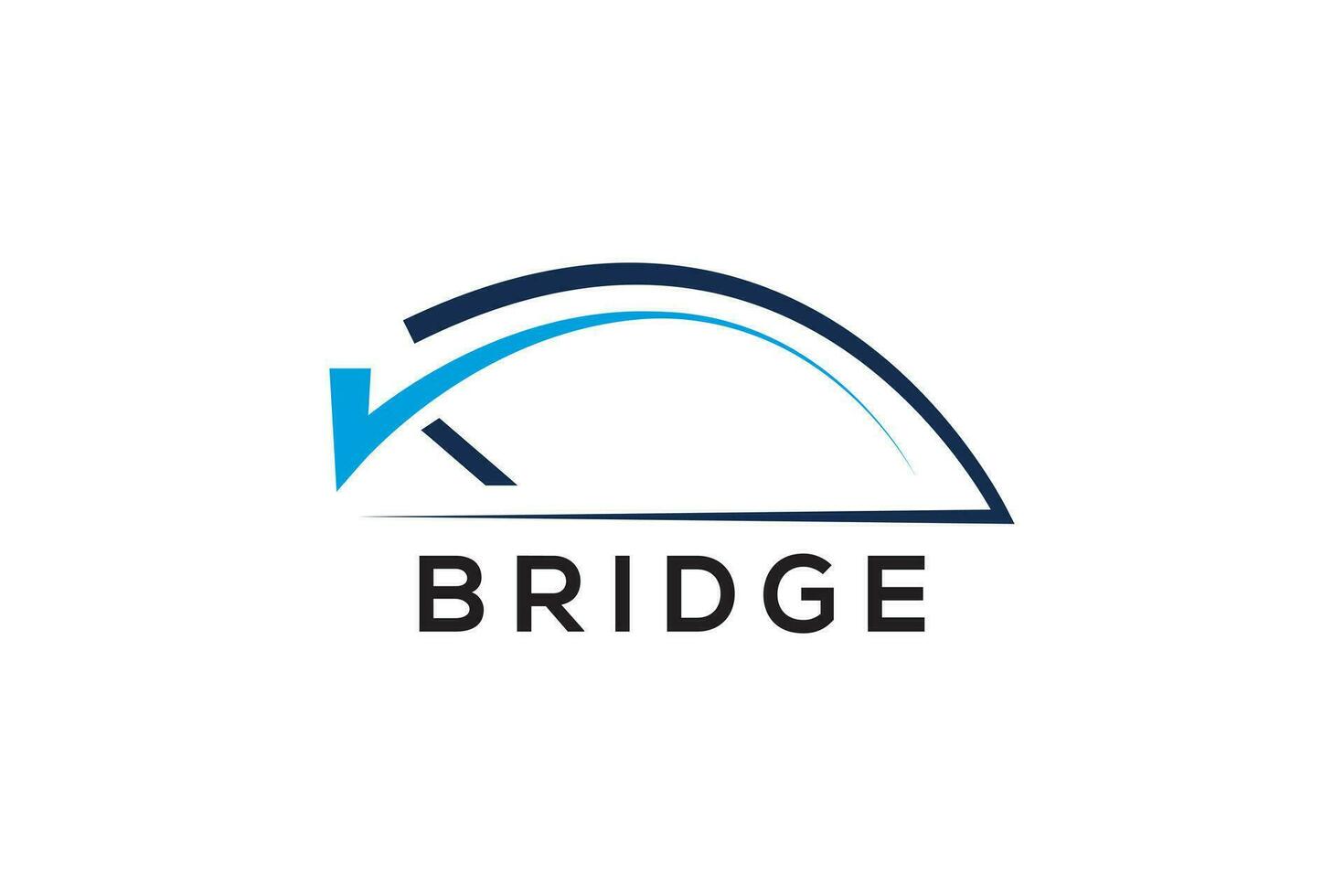 brev k bro logotyp design vektor mall
