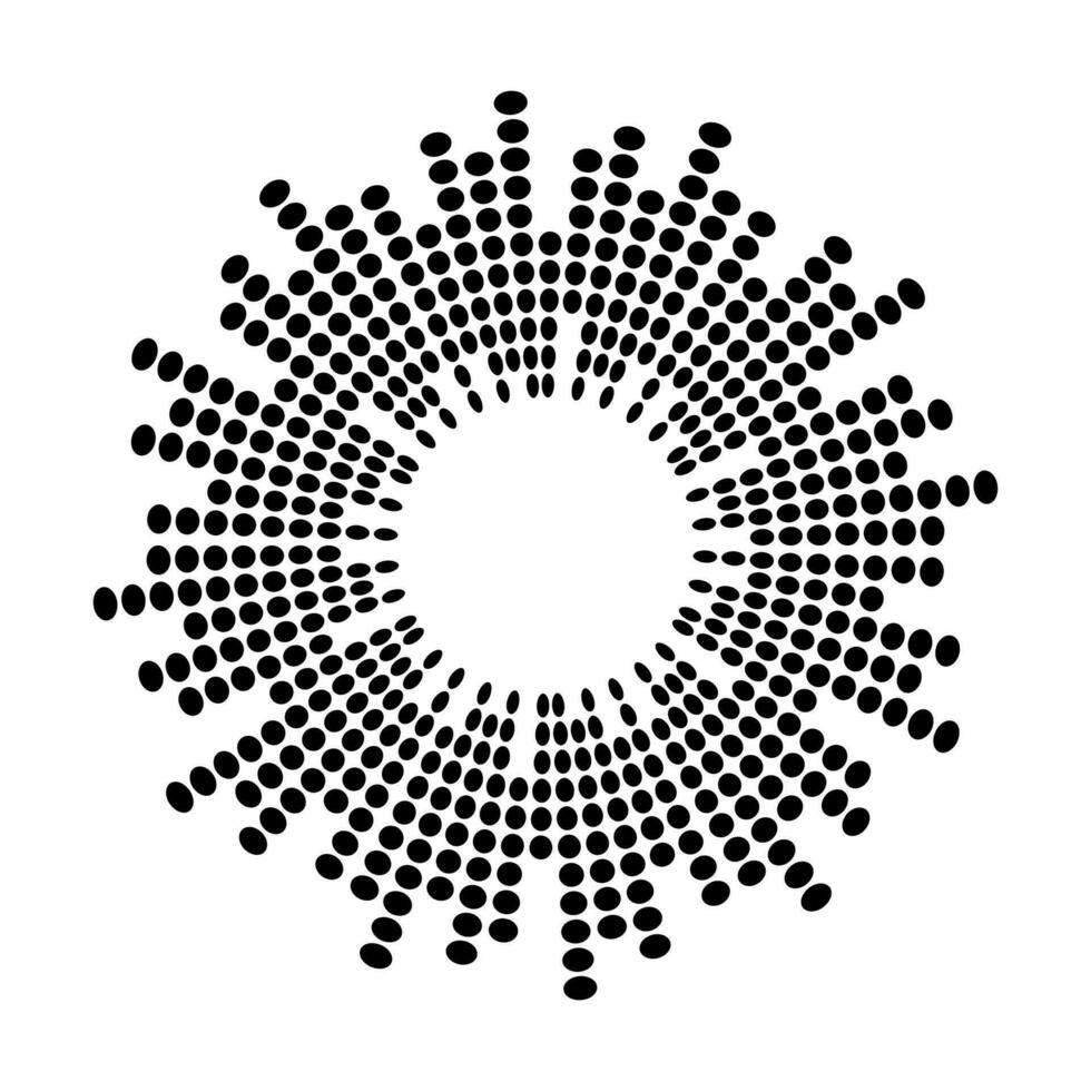 abstrakt Equalizer Musik- Klang Welle Kreis Vektor Symbol Symbol. Logo Design, runden Linie Symbol, Kreis Artikel, Elemente Hintergrund, Illustration