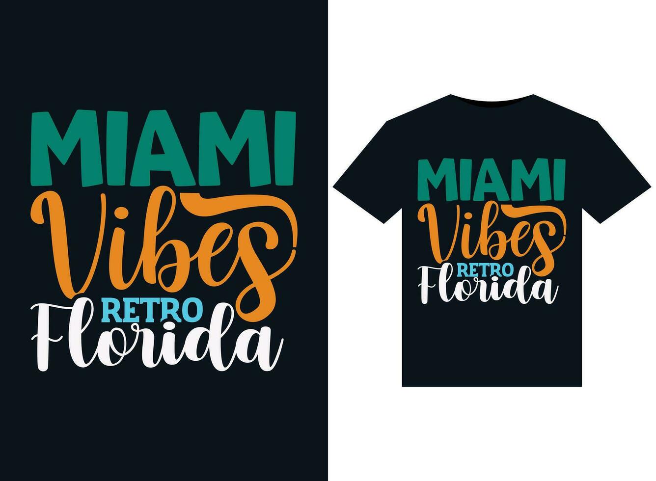 Miami Stimmung retro Florida Abbildungen zum druckfertig T-Shirts Design vektor