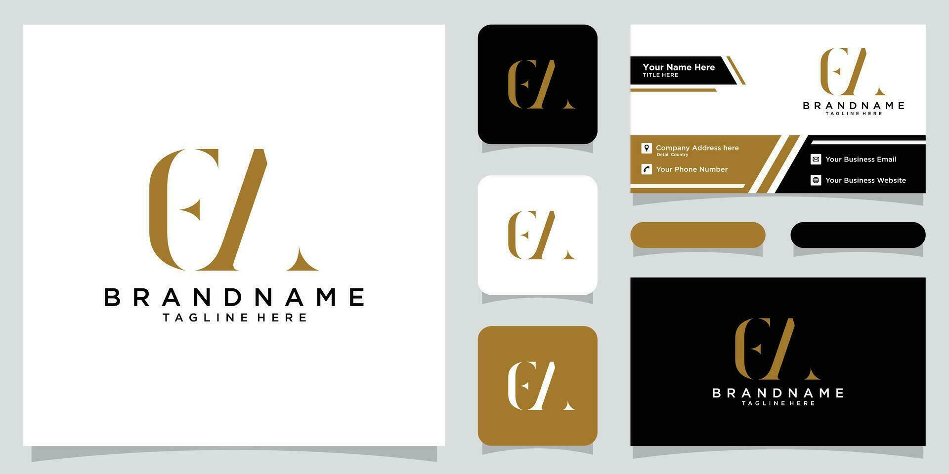 ea Initiale Briefe Logo Design Vektor mit Geschäft Karte Design Prämie Vektor