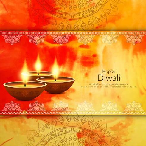 Abstrakter dekorativer glücklicher Diwali Hintergrund vektor