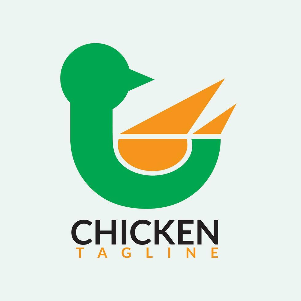 Hähnchen Logo Vorlage geeignet zum Essen Logo. vektor