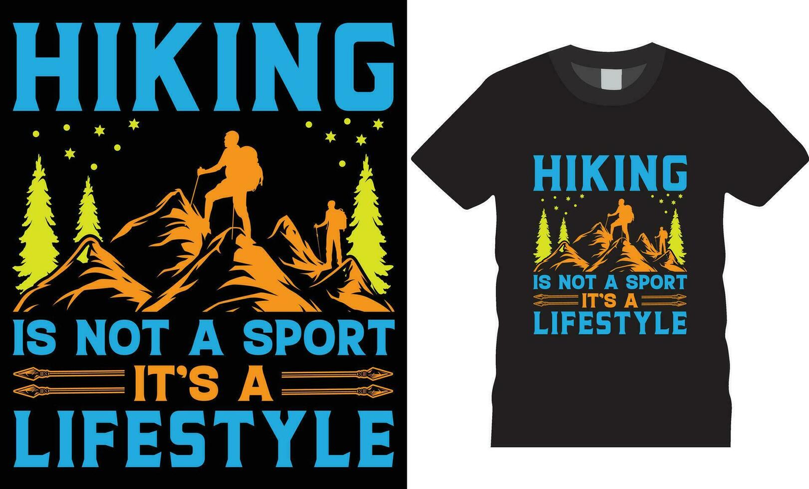 Wandern Typografie T-Shirt Design Vektor drucken Vorlage.Wandern ist nicht ein Sport es ist ein Lebensstil