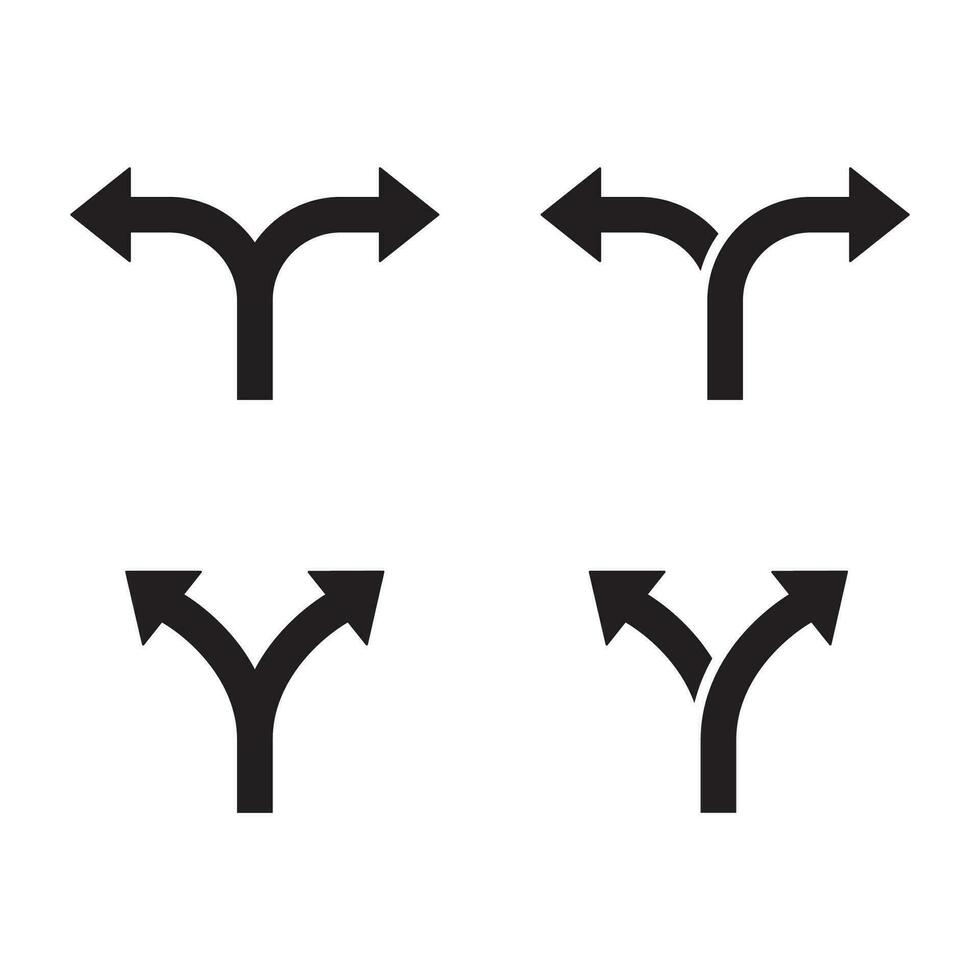 Wahl Symbol oder wechseln Route Symbol isoliert Vektor Illustration.