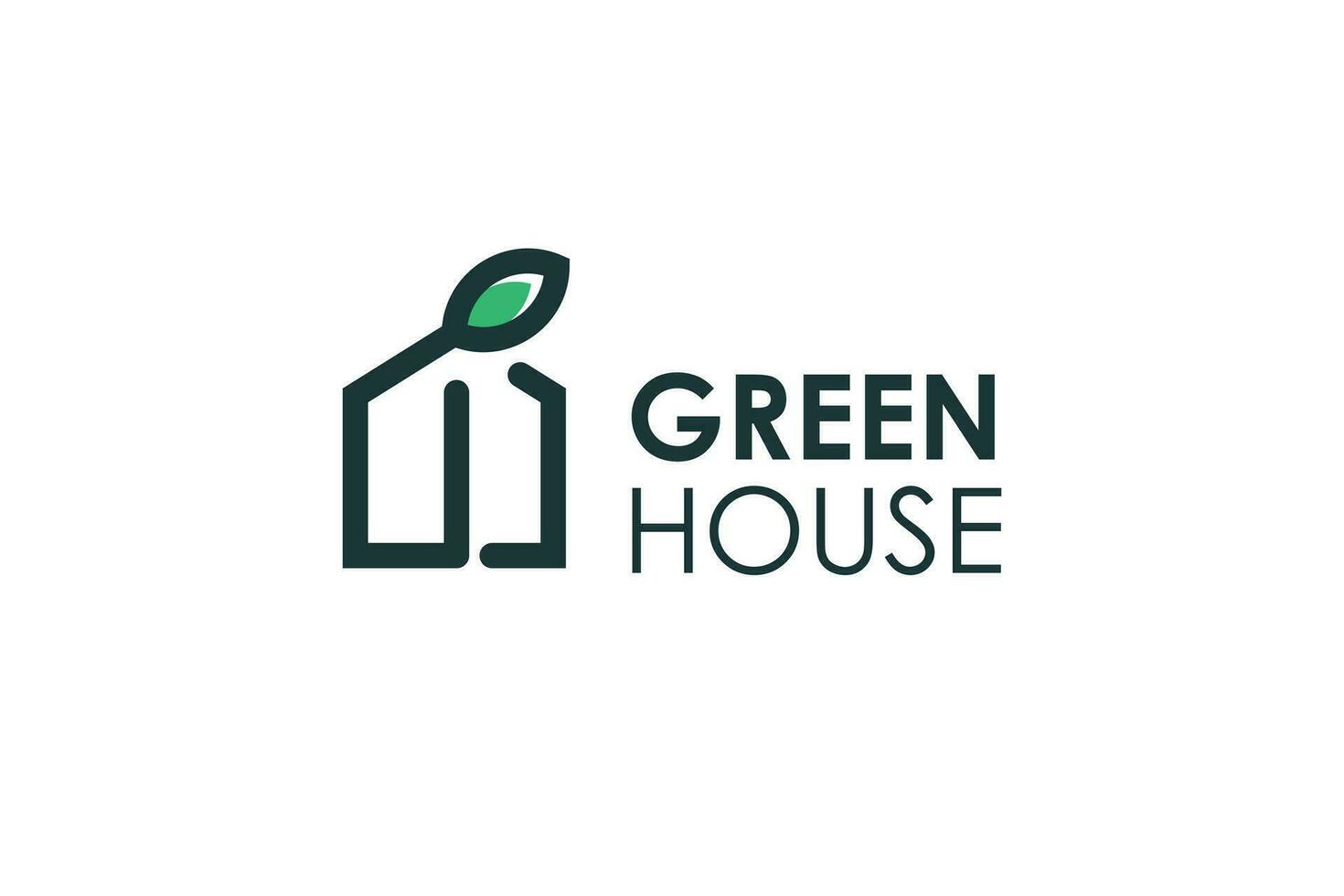 Grün Haus Logo Vektor mit modern einfach Konzept