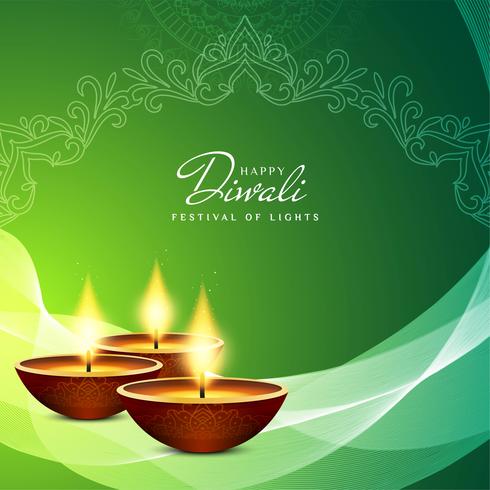 Abstrakt Glad Diwali religiös bakgrund vektor